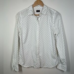 Untuckit Women’s White Polka Dot Shirt Size 6